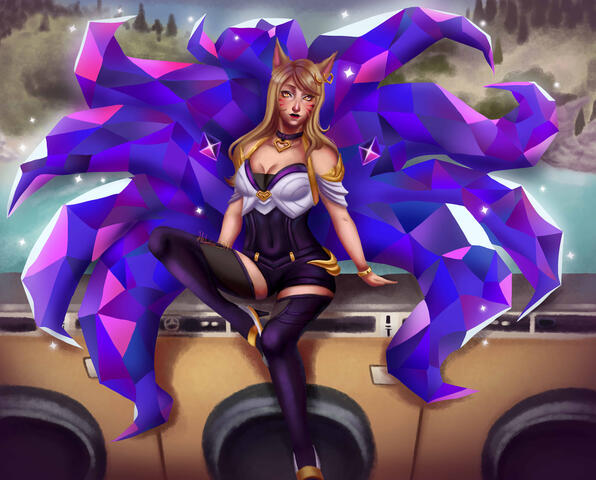 ahri kda fanart